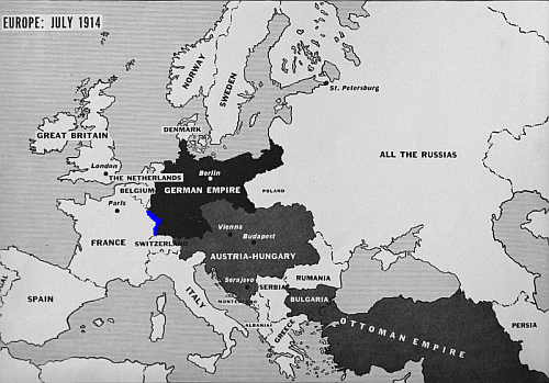 Europe 1914 map. 2011