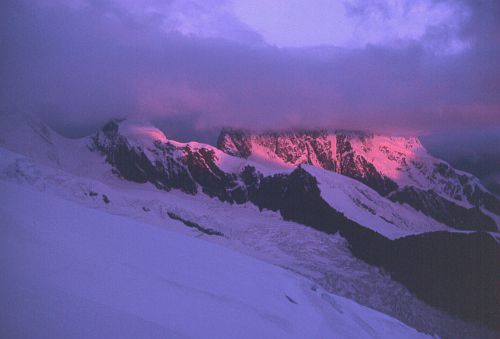 A thunderstorm approaching from Pollux and Breithorn.