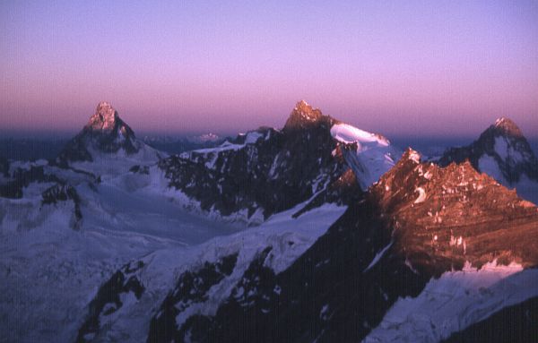 Matterhorn, Zinalrothorn, Schallihorn, Dent Blanche