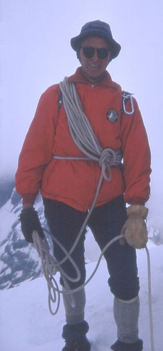 Werner Perren on the summit of Zinalrothorn