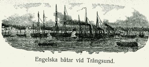 Engelska båtar vid Trångsund.
