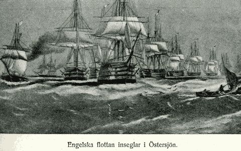 Engelska flottan inseglar i Östersjön
