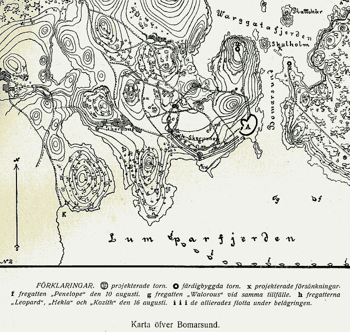 Karta öfver Bomarsund.