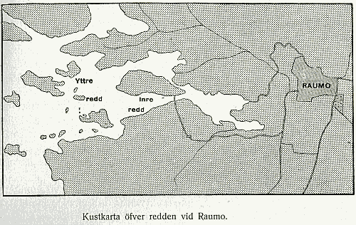 Kustkarta öfver redden vid Raumo.