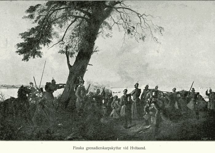Finska grenadierskarpskyttar vid Hvitsand.