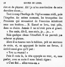 La derni&egrave;re classe excerpt-
